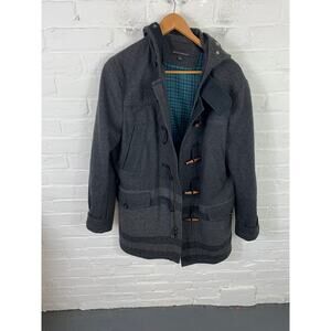 Banana Republic Women's Hooded Duffle Peacoat Long Sleeve Gray Size Medium